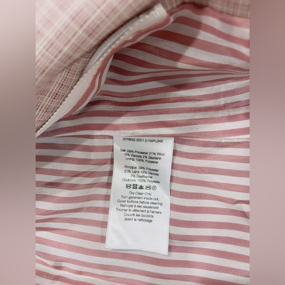 NWT $695 Veronica Beard Steele Plaid Pink Clay Dickey Jacket Blazer - Picture 5 of 6